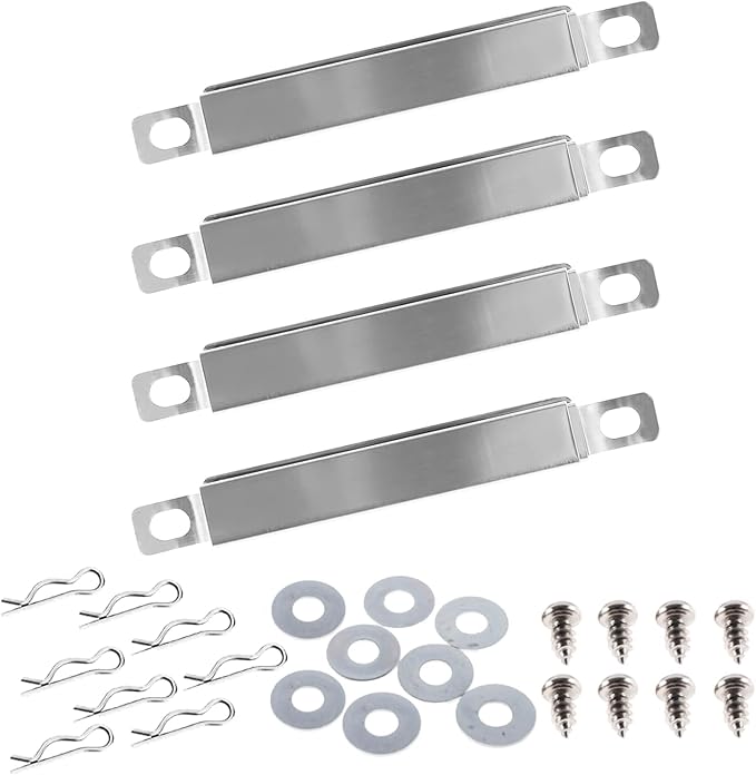 4-Pack Universal Adjustable Crossover Tubes for Charbroil | Carryover Tubes for Charbroil Kenmore and Others Most Gas Grill