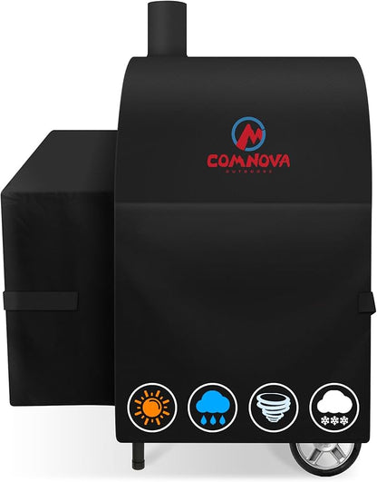 Comnova Grill Cover for Char Griller Wrangler Charcoal Grill - 600D Outdoor Grill Cover for Charcoal Grill, Fits Wrangler Models 2123, 2823, 2223, 2623 Without Side Fire Box - 38" L x 31" W x 51" H