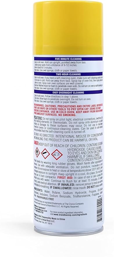 Formula 409 Heavy Duty Oven and Grill Cleaner Spray, Lemon Scent, Cuts Baked-On Grease and Grime on Contact, Fume-Free Aerosol, 5-Minute or Overnight Deep Clean, 14.5 Oz - 6 Pack