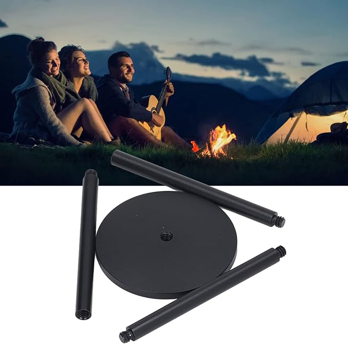 Aluminum Camping Lamp Stand | 3 - Section Detachable & Adjustable | 1/4 Thread for IGT/Swante / 38 Explore | Lightweight Sturdy Pole