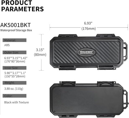 Harnds Waterproof Box Mini Hard Case Small Dry Box Waterproof Storage Case for Outdoor Sports Survival Equipment EDC Tools