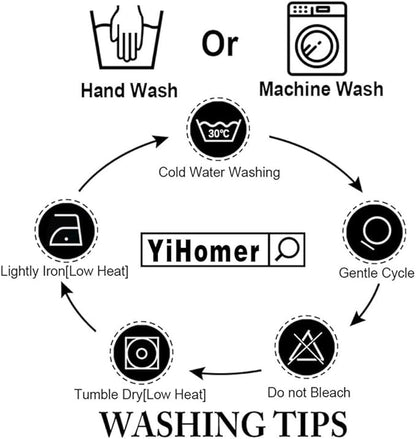 YiHomer Pastoral Round Tablecloth - 60 Inch Dia. Table Cloth - Washable Table Cover with Dust-Proof Wrinkle Resistant for Restaurant, Picnic, Bistro, Indoor and Outdoor Dining, Gardenia