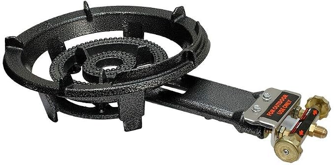 13" Diameter Outdoor Portable Propane Super Gas Stove Burner Heavy Cast Iron Camping Cookware