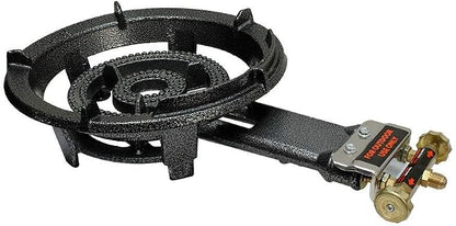 13" Diameter Outdoor Portable Propane Super Gas Stove Burner Heavy Cast Iron Camping Cookware