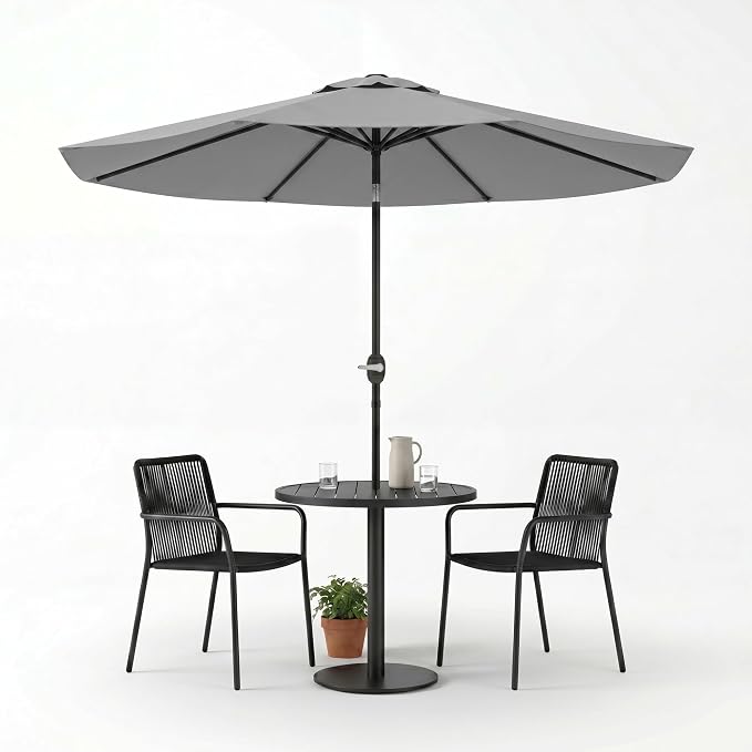 Greesum 9FT Outdoor Patio Umbrella, Table Umbrella for Yard, Market, Heavy-Duty Waterproof Pool Umbrella with 8 Sturdy Ribs, UV Protection for Beach, Deck, Garden, Backyard