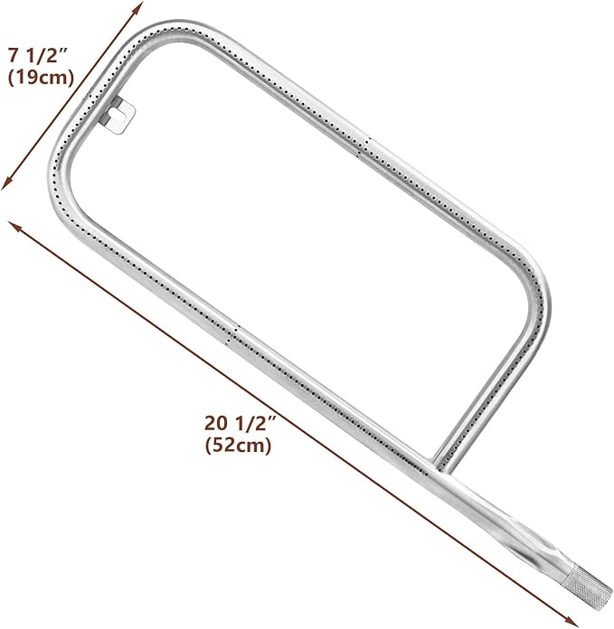 41862 Grill Burner for Weber Q200, Q220, Q2000 Q2200, 396000, 396001, 396002, 566002, 53060001, 304 Stainless Steel 20.5 Inches Grill Burner Tube Pipe Kit Replacement for Weber 69956/60041
