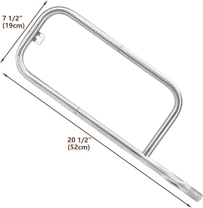 41862 Grill Burner for Weber Q200, Q220, Q2000 Q2200, 396000, 396001, 396002, 566002, 53060001, 304 Stainless Steel 20.5 Inches Grill Burner Tube Pipe Kit Replacement for Weber 69956/60041