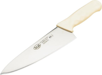Winco 8" White Chef's Stainless Steel Knife | Razor sharp blade, NSF listed, Restaurant service, Great for Meat Prep, Vegetable Prep, Bread Service and Kitchen Prep