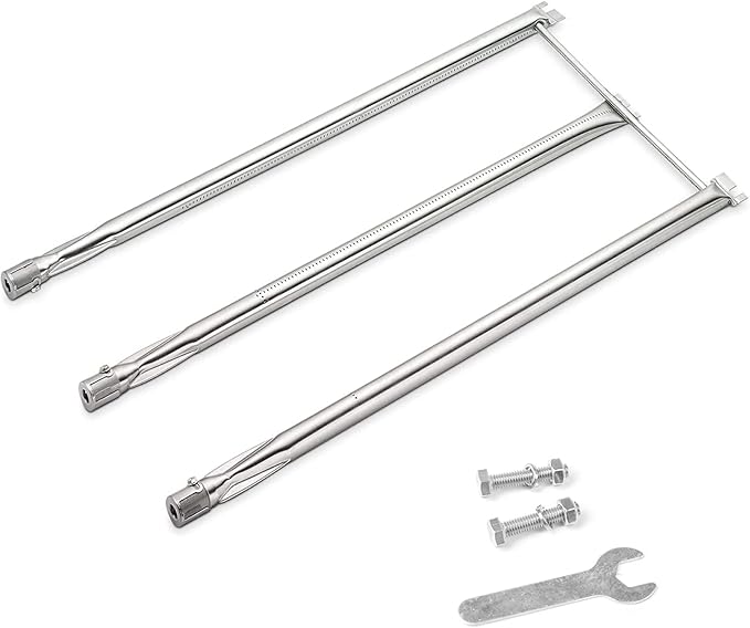 Hisencn 7508 Grill Burner Tube for Weber Genesis Silver B & C, Gold B & C, Weber Spirit 300, Spirit E310 E320 (with Side Control Knobs), Spirit 700 Weber 900 Burner Tube Set, 28 1/8 inches