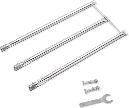 Hisencn 7508 Grill Burner Tube for Weber Genesis Silver B & C, Gold B & C, Weber Spirit 300, Spirit E310 E320 (with Side Control Knobs), Spirit 700 Weber 900 Burner Tube Set, 28 1/8 inches