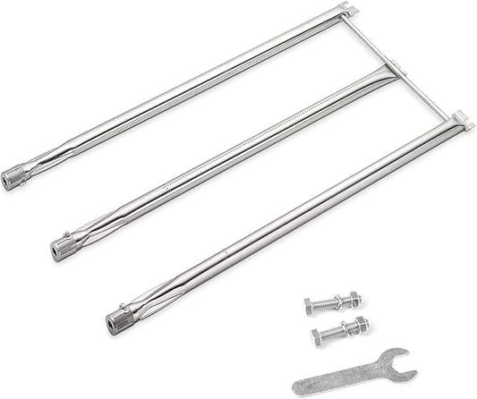 Hisencn 7508 Grill Burner Tube for Weber Genesis Silver B & C, Gold B & C, Weber Spirit 300, Spirit E310 E320 (with Side Control Knobs), Spirit 700 Weber 900 Burner Tube Set, 28 1/8 inches