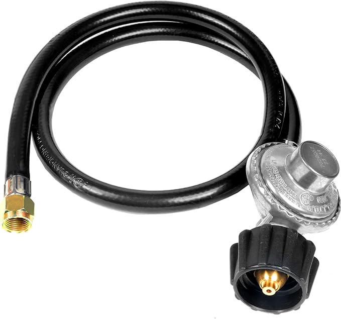 Gas Grill Regulator and Hose,Propane Hose with Regulator Replacement for Weber, Blackstone, Nexgrill, Fire Pit, Most LP Gas Grills (3ft)