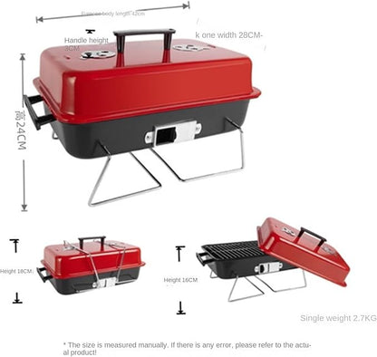Barbecue Charcoal Grill Portable Folding Charcoal Grill Barbecue Grill Tabletop Grill for Camping Cooking Charcoal BBQ Grill