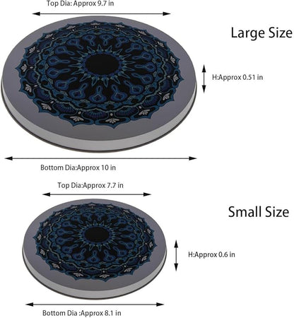 Ritadeshop Burner Covers for Electric Stove (Blue Mandala, Round 8/10'')