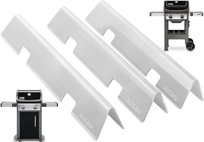 Flavorizer Bars for Weber Spirit 2 Grill Replacement Parts GS4 Spirit II 7635 67045 68842 69796,Grill Parts for Weber GS4 Spirit II/I E210 S210 E220 S220 Weber Flame Covers 3400301 304 Stainless Steel