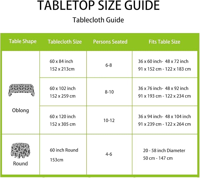 LUSHVIDA Moroccan Outdoor Tablecloth with Umbrella Hole and Zipper, 60 x 84 Inch Black, Rectangle Waterproof Wrinkle Free Table Cloth Decorative Fabric Washable Table Cover for Patio, Party, Picnic