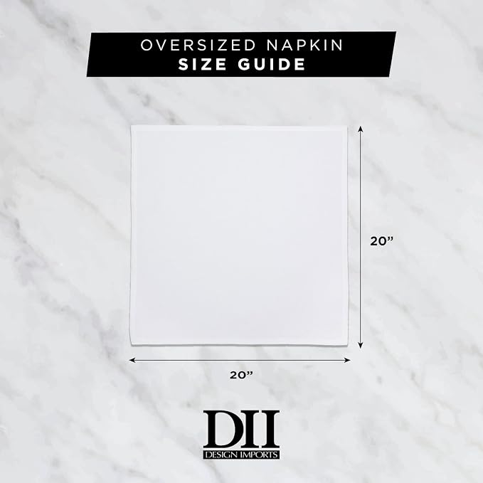 DII Patriotic Stripes Tabletop Collection, Stain Resistant & Waterproof, Napkin Set, 20x20, Red, White, & Blue, 6 Count