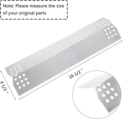 Hisencn Repair Kit Replacement for Kitchen Aid 720-0819 720-0787D 720-0819G 720-0953 720-0953A 730-0953 Gas Grill Model, Stainless Steel 16.5 inch Grill Burners Tube, Heat Plate Tent Shield Deflector