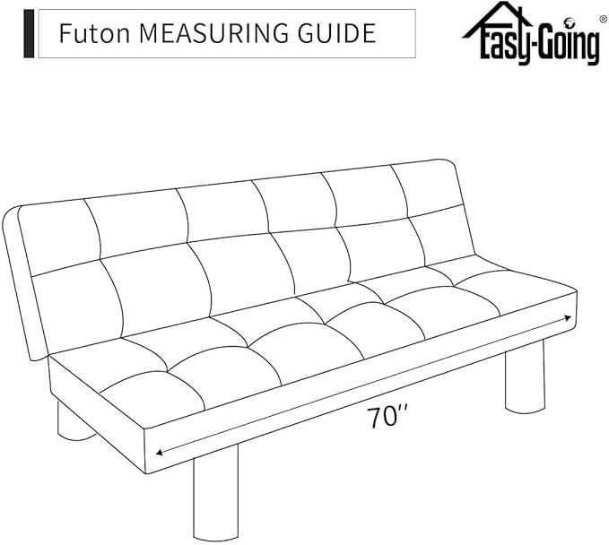 Easy-Going Reversible Couch Cover, Large Futon Sofa, Coffee/Ivory | Machine Washable Slipcover For Dogs, Water Resistant Furniture Mat For Living Room, Non-Slip Sofa Cover, Pet Friendly