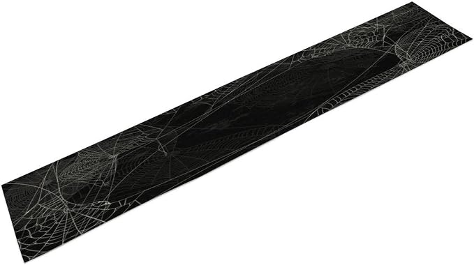 Halloween Spider Web Table Runner Fall Black Burlap Table Runners Autumn Rustic Dining Table Decor for Kitchen Dining Banquet Party Home Decor 13 x 36 Inch