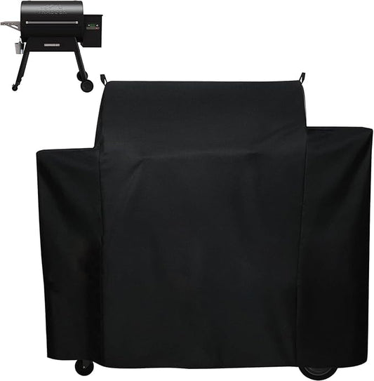 Grill Cover for Traeger Ironwood 885 Electric Wood Pellet Grill Replacement BAC513 Cover, Waterproof Full-Length Cover for Traeger Smoker Grill TFB89BLFC Wood Pellet Models, Outdoor Pellet BBQ Cover