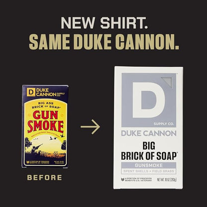 Duke Cannon Supply Co. Large Bar Soap Bundle - Men's Soap with Masculine Scent - Triple Milled - All Skin Types - Bourbon, Gun Smoke & Old Glory - 10 oz (3 Pack)