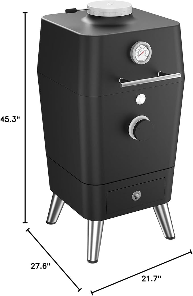 Everdure K1 Kamado Smoker Grill – Grill, Slow Smoke, Roast, Bake, or Make Pizza – Premium Outdoor Charcoal Grill with Large Cooking Surface, Create Flavorful, Smoky, Tender Results, Cover Included