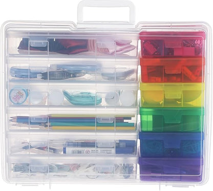 Plastic Storage Box Arts Storage Organizers Plastic Container for Storage | Multifunctional Design,Stackable,See Through,Versatile Organization,Space-Saving,Durable,Dust Protection