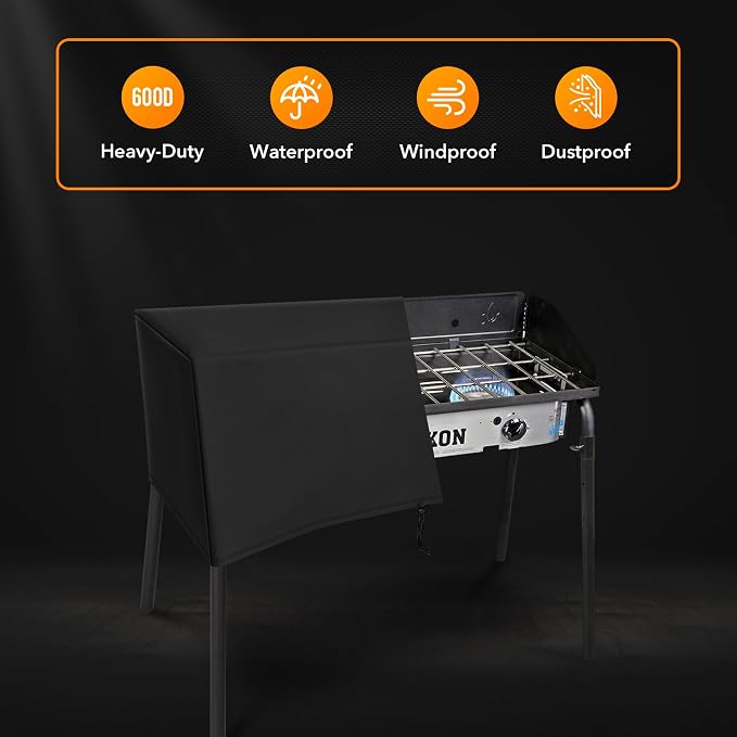 ZBXFCSH Heavy-Duty Patio Cover Fits Camp Chef 2 Burners Stove OSD-60LW, EX-60, CC-60, DL-60, DC-60LW, DH-280, DH-170, SOC-60