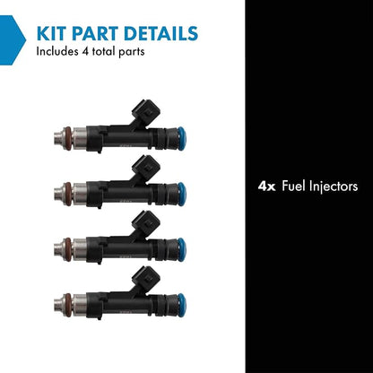 TRQ Fuel Injector Set | For 2013-2019 Buick Encore 2011-2015 Chevrolet Cruze 2016 Cruze Limited 2012-2018 Sonic 2015-2016 Trax