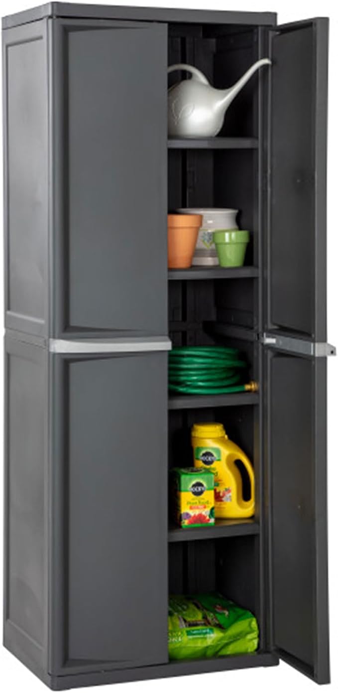 Sterilite Shelf Cabinet,4 Shelves,Flat Gray 01423V01-1 Each