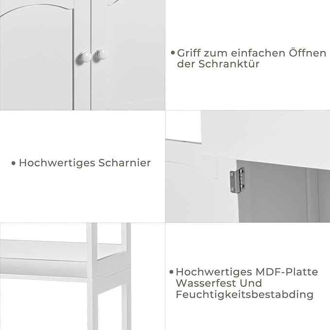 DICTAC Kitchen Pantry Storage Cabinets with Shelves,Drawer and Doors,Microwave Cart with Storage,Freestanding Floor Sideboard Cabinet with Microwave Space,Bookshelf,Display Unit for Home,White