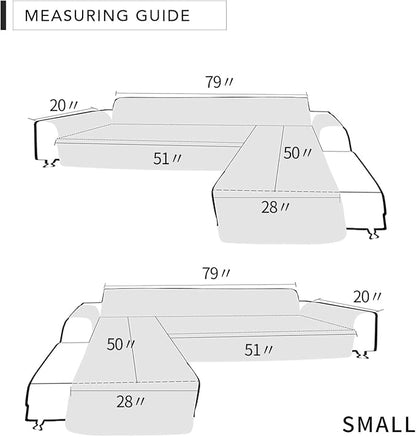 Easy-Going Reversible L-Shape Sectional Couch Cover, Small, Camel/Camel | Soft Sofa Slipcover For Dogs, Fits Left/Right Chaise Lounge Protector, Water Resistant Mat For Living Room