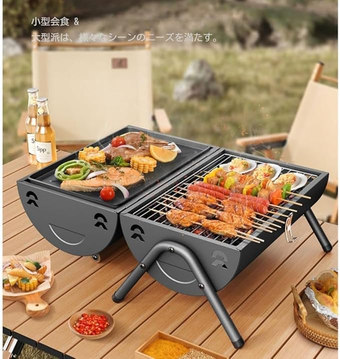GAORUIFENG Home Charcoal Grills Charcoal Outdoor Portable Grills Patio Charcoal Grills (A,2) (B 2)