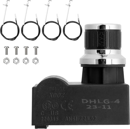 4 Outlet Grill Igniter Kit for Blackstone Grill Igniter Blackstone Starter Replacement 36 Inch Griddle Accessories, Ignitor & Ignition Wires Kit for Black Stone Igniter Replacement,AA Battery Required