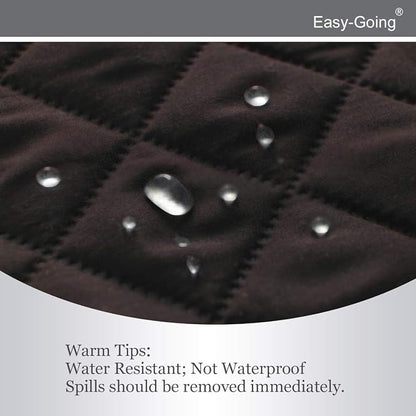 Easy-Going Reversible Couch Cover, 2 Cushion Sofa, Chocolate/Beige | Loveseat, Slipcover For Dogs, Water Resistant Furniture Mat, Living Room, Non-Slip Sofa Cover, Pet Friendly