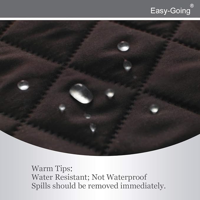 Easy-Going Reversible Couch Cover, Recliner 19 in, Chocolate/Beige | Machine Washable Slipcover For Dogs, Water Resistant Furniture Mat For Living Room, Non-Slip Sofa Cover, Pet Friendly