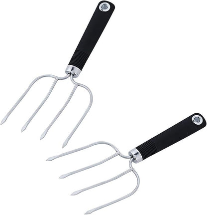 Turkey Lifter Forks Set of 2 Stainless Steel Turkey Lifters with Non-Slip Handle Turkey and Poultry Lifters Turkey Claws Carving Fork