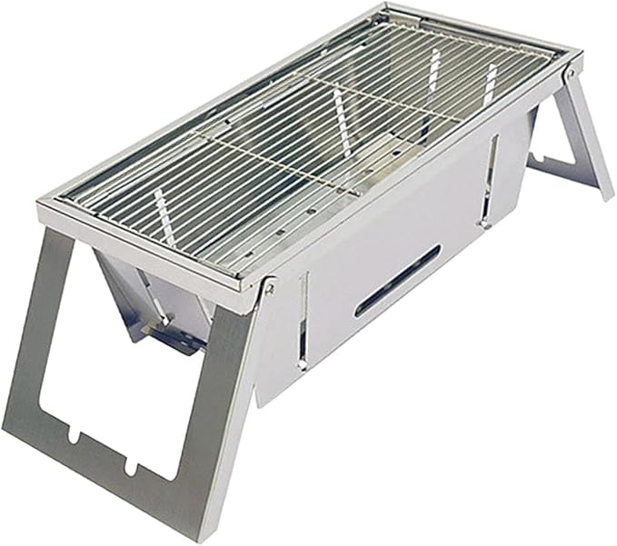 Folding Grill Barbecue Grill with Carrying Bag Outdoor Cooking Portable Charcoal Grill Tabletop Bbq Charcoal Grill for Party Camping Backyard Picnic, 57.5x21.5cm