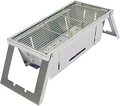 Folding Grill Barbecue Grill with Carrying Bag Outdoor Cooking Portable Charcoal Grill Tabletop Bbq Charcoal Grill for Party Camping Backyard Picnic, 57.5x21.5cm
