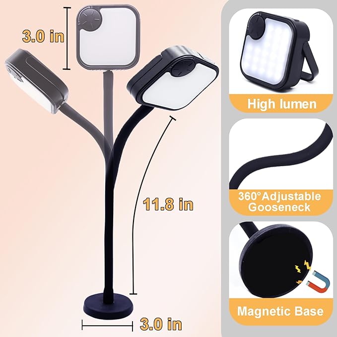 BBQ Grill Lights for Outdoor Grill, Magnetic Grill Lights Rechargeable Ultra-Bright BBQ Grill Lights for Grill (Grilling Gifts)