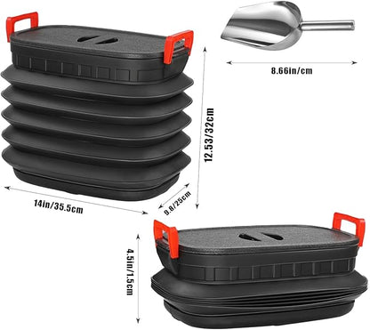 Wood Pellet Storage Containers - Pellet Bin Pellet Bucket With Spoon Set,Smoker Pellet Storage ,Pellet Containers for Grill Pellet