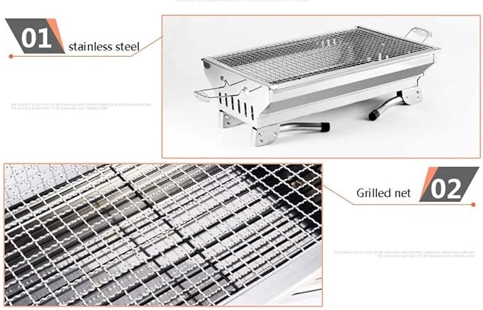 Charcoal Grills BBQ Grill Charcoal Barbecue BBQ Stove Portable Charcoal Grill Heavy Duty Stainless Steel Barbecue Folding Camping Grill Charcoal Grill Cooking
