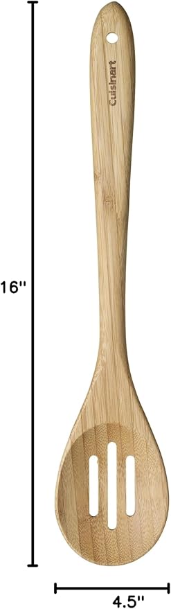 Cuisinart Green Gourmet Bamboo Solid and Slotted Spoons, 2-Pack