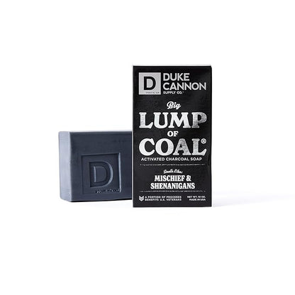 Duke Cannon Scrubber Bundle - Tactical Soap Pouch Holder & Lump of Coal Soap Bar (Bergamot & Black Pepper Scent), Grooming Essentials for Men (2 Piece Set)
