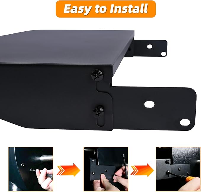 Grill Folding Front Shelf for Traeger - Pro 34 Series, Century 885, Texas Pro Elite 34 Grills, 36.6 x 11.5 Inch, Black…