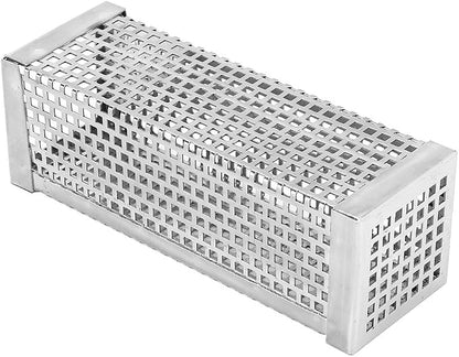 Smoke Tube, 304 Stainless Steel BBQ Wood Pellet Smoker Tube Cold Smoke Outdoor Square Barbecue Accessory Pellet Smoker for Electric, Gas, Charcoal Grill or, 6in