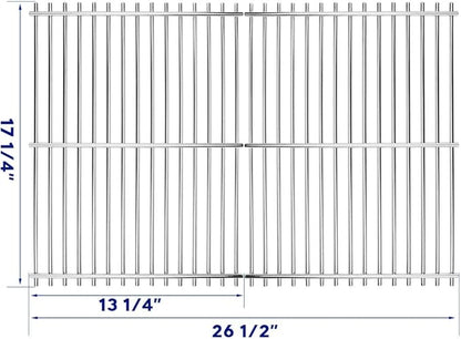 Uniflasy Grill Cooking Grate for Nexgrill 4-5 Burner Grills 720-0830H 720-0783E 720-0697 720-0773 720-0888 720-0783C Grill Parts Master Forge 1010037, 17 1/4 Inch