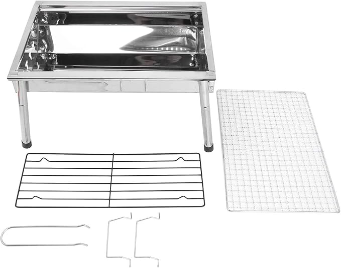 Portable Charcoal Grill for Camping BBQ Outdoor Barbecue Grill Folding Grill with Wire Meshes for Grilling, Easy to Carry Camping Grill for Outdoor BBQ,A-1