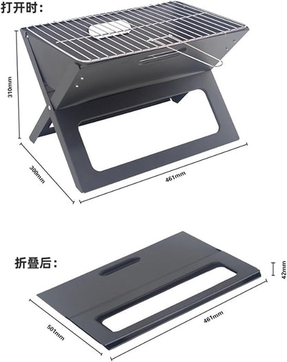 Foldable and Portable Portable Charcoal BBQ Grill Tabletop Camping For Home Party Outdoor Backyard Heat Resistant